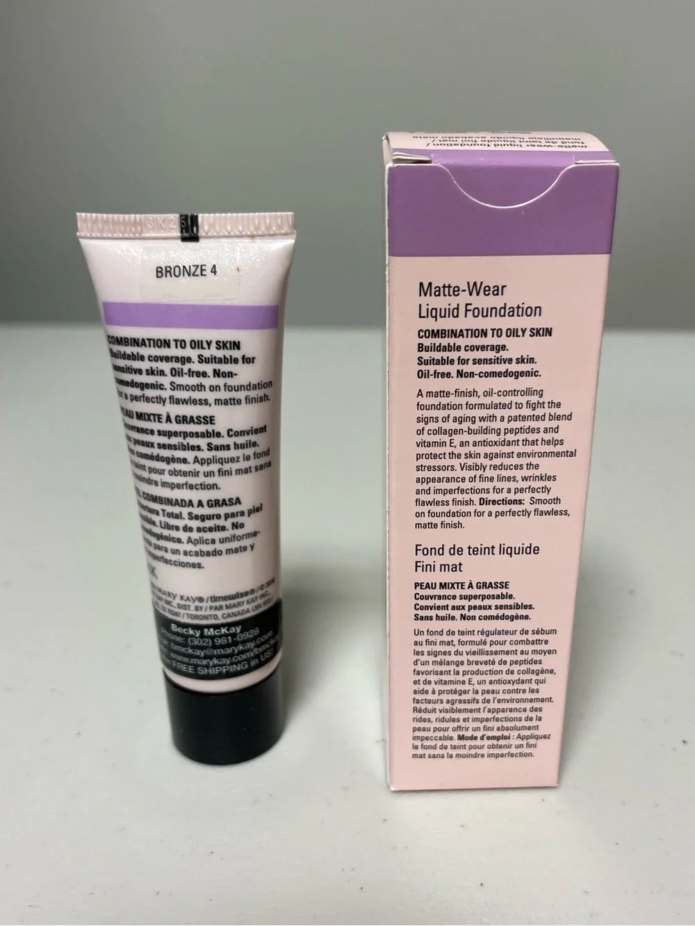 RETIRED MARY KAY Liquid Foundation Bronze 4 TimeWise Matte-Wear 29ML Discountinu